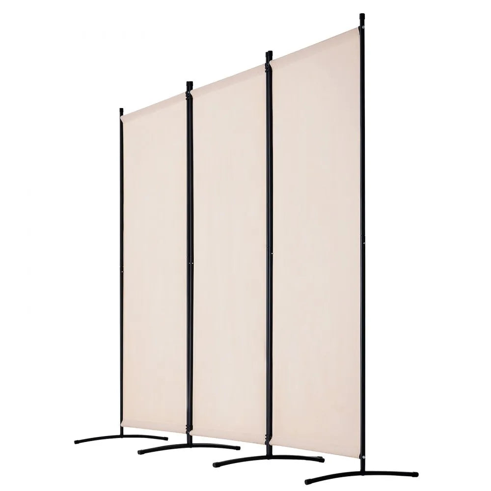 VEVOR Room Divider, 3 Panel Room Divider, Folding Privacy Screen and Portable Partition Divider for Room Separation, Freestanding Room Partitions for Office, Bedroom, Study, Beige