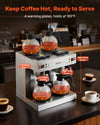 Keep coffee hot with 4 warming plates (holds at 185°F)
