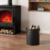 VEVOR Ash Bucket, 4 PCS with Lid, Shovel, Broom and Gloves, Metal Fireplace Charcoal Bucket and Ash Can, 4 GAL Large Capacity for Fireplace, Fire Pits, Wood Burning Stoves, Indoor and Outdoor