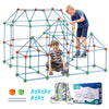 VEVOR Fort Building Kit for Kids, 180PCS STEM Building Toys, Educational Gift for 4 5 6 7 8+ Year Old Boys & Girls, Indoor Outdoor Play Tent Builder Set Construction Toys with 120 Rods and 60 Balls