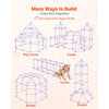 VEVOR Fort Building Kit for Kids, 140 PCS Creative STEM Construction Toys, for 4 5 6 7 8+ Year Old Boys Girls, Upgraded Balls, Ring & Ball Toss, Educational Activity, Indoor Outdoor Play, Storage Bag