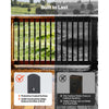 VEVOR 61 Pack Deck Balusters, 32.28 x 1 in Metal Railing Spindles, Galvanized Steel Decking Stair Balusters with Screws, Stylish Wavy Design for Outdoor Deck, Porch & Staircase Railing Fence, Black