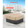 VEVOR Outdoor Hot Tub Cover, 90 x 90 x 20 Inch Weatherproof and Waterproof Hot Tub Cover Protector, 600D Heavy Duty Oxford Fabric and 950N Tearing Strength, Square Spa Covers for Hottub, Brown