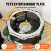 VEVOR Foldable Pet Playpen, 46 inch Portable Dog Playpen, Crate Kennel for Puppy, Dog, Cat, Premium Waterproof 600D Oxford Cloth, Removable Zipper, for Indoor Outdoor Travel Camping Use (Octagon, L)