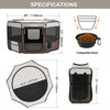 VEVOR Foldable Pet Playpen, 46 inch Portable Dog Playpen, Crate Kennel for Puppy, Dog, Cat, Premium Waterproof 600D Oxford Cloth, Removable Zipper, for Indoor Outdoor Travel Camping Use (Octagon, L)
