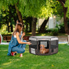 VEVOR Foldable Pet Playpen, 46 inch Portable Dog Playpen, Crate Kennel for Puppy, Dog, Cat, Premium Waterproof 600D Oxford Cloth, Removable Zipper, for Indoor Outdoor Travel Camping Use (Octagon, L)