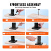 VEVOR Glass Clamp, 10 PCS Square Glass Railing Bracket for 0.31 "-0.47 " Tempered Glass, 304 Stainless Steel Glass Mounting Clamp, 0.12” Thick Glass Shelf Bracket for Balcony, Garden, Deck, Stair