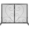 VEVOR Fireplace Screen 1 Panel with Door, Sturdy Iron Mesh Fireplace Screen, 39"(L) x31.6"(H) Spark Guard Cover, Simple Installation, Free Standing Fire Fence Grate for Living Room Home Decor Vintage