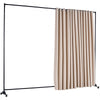 VEVOR Room Divider, 8 ft x 10 ft Portable Panel Room Divider with Wheels Curtain Divider Stand, Room Divider Privacy Screen for Office, Bedroom, Dining Room, Study, Khaki