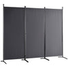 VEVOR Room Divider, 6.1 ft Room Dividers and Folding Privacy Screens (3-panel), Fabric Partition Room Dividers for Office, Bedroom, Dining Room, Study, Freestanding, Dark Gray