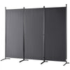 VEVOR Room Divider, 6.1 ft Room Dividers and Folding Privacy Screens (3-panel), Fabric Partition Room Dividers for Office, Bedroom, Dining Room, Study, Freestanding, Dark Gray