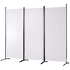 VEVOR Room Divider, 6.1 ft Room Dividers and Folding Privacy Screens (3-panel), Fabric Partition Room Dividers for Office, Bedroom, Dining Room, Study, Freestanding, White