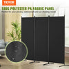 VEVOR Room Divider, 3 Panel Room Dividers and Folding Privacy Screens, Fabric Partition Room Dividers for Office, Bedroom, Dining Room, Study, Freestanding, Black