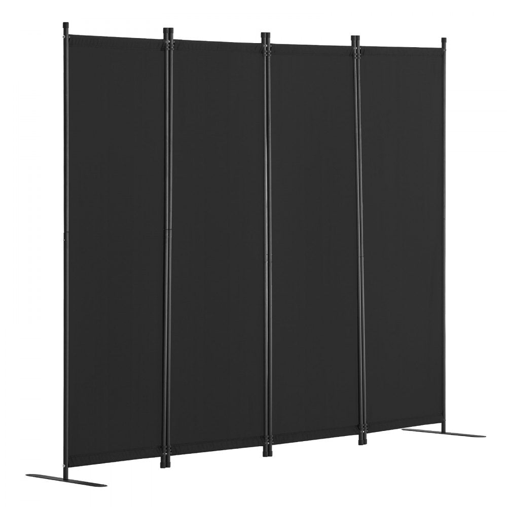 VEVOR Room Divider,  4 Panel Room Dividers and Folding Privacy Screens, Fabric Partition Room Dividers for Office, Bedroom, Dining Room, Study, Freestanding, Black