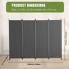 VEVOR Room Divider,  4 Panel Room Dividers and Folding Privacy Screens, Fabric Partition Room Dividers for Office, Bedroom, Dining Room, Study, Freestanding, Light Gray