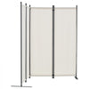 VEVOR Room Divider,  4 Panel Room Dividers and Folding Privacy Screens, Fabric Partition Room Dividers for Office, Bedroom, Dining Room, Study, Freestanding, White