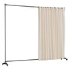 VEVOR Room Divider, Portable Panel Room Divider with Wheels Curtain Divider Stand, Freestanding Room Divider Privacy Screen for Office, Bedroom, Dining Room, Study, Beige