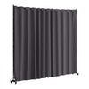 VEVOR Room Divider, Portable Panel Room Divider with Wheels Curtain Divider Stand, Freestanding Room Divider Privacy Screen for Office, Bedroom, Dining Room, Study, Gray