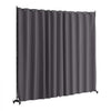 VEVOR Room Divider, Portable Panel Room Divider with Wheels Curtain Divider Stand, Freestanding Room Divider Privacy Screen for Office, Bedroom, Dining Room, Study, Gray