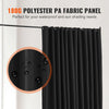 VEVOR Room Divider, Portable Panel Room Divider with Wheels Curtain Divider Stand, Freestanding Room Divider Privacy Screen for Office, Bedroom, Dining Room, Study, Black