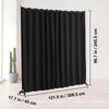 VEVOR Room Divider, Portable Panel Room Divider with Wheels Curtain Divider Stand, Freestanding Room Divider Privacy Screen for Office, Bedroom, Dining Room, Study, Black