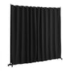 VEVOR Room Divider, Portable Panel Room Divider with Wheels Curtain Divider Stand, Freestanding Room Divider Privacy Screen for Office, Bedroom, Dining Room, Study, Black