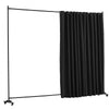 VEVOR Room Divider, Portable Panel Room Divider with Wheels Curtain Divider Stand, Freestanding Room Divider Privacy Screen for Office, Bedroom, Dining Room, Study, Black
