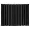 VEVOR Room Divider, Portable Panel Room Divider with Wheels Curtain Divider Stand, Freestanding Room Divider Privacy Screen for Office, Bedroom, Dining Room, Study, Black