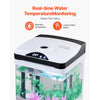VEVOR Fish Tank Aquarium, 2 Gallon LED Square Ultra-Clear Glass Tank Temperature Monitoring Adjustable 7 Color Lighting, Self Cleaning System Fishbowl for Freshwater & Saltwater Fish Home,Office,Pet