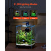 VEVOR Fish Tank Aquarium, 5 Gallon Square Ultra-Clear Glass Starter Smart Tank Adjustable 3 Color Lighting, Self Cleaning System Fishbowl for Freshwater & Saltwater Fish Home, Office, or Pet Use