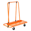VEVOR Drywall Cart Dolly, 1800 lbs Load Capacity, Steel Panel Dolly with 4 Swivel Casters, Durable & Long-lasting, Panel Truck Cart with Tie-Down Strap for Plywood, Plasterboard, Glass, Orange