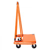 VEVOR Drywall Cart Dolly, 1800 lbs Load Capacity, Steel Panel Dolly with 4 Swivel Casters, Durable & Long-lasting, Panel Truck Cart with Tie-Down Strap for Plywood, Plasterboard, Glass, Orange