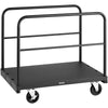 VEVOR Drywall Cart Dolly, 1800 lbs Load Capacity, 2-in-1 Steel Panel Truck Cart with 5 inch Swivel Casters, 36 x 24 inch Platform Truck with 3 Side Handrails for Factory, Warehouse, Garage, Black