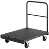 VEVOR Drywall Cart Dolly, 1800 lbs Load Capacity, 2-in-1 Steel Panel Truck Cart with 5 inch Swivel Casters, 36 x 24 inch Platform Truck with 3 Side Handrails for Factory, Warehouse, Garage, Black