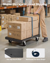 VEVOR Drywall Cart Dolly, 1800 lbs Load Capacity, 2-in-1 Steel Panel Truck Cart with 5 inch Swivel Casters, 36 x 24 inch Platform Truck with 4 Side Handrails for Factory, Warehouse, Garage, Black