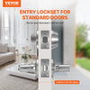 VEVOR Entry Door Locksets with Deadbolt, 5 Pack Satin Nickel Entry Lever and Single Cylinder Deadbolt, Keyed Alike Combo Pack, Fit for 1-3/8" to 1-3/4" Door Thickness, for Entrance and Front Door
