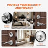 VEVOR Entry Door Locksets with Deadbolt, 5 Pack Satin Nickel Entry Lever and Single Cylinder Deadbolt, Keyed Alike Combo Pack, Fit for 1-3/8" to 1-3/4" Door Thickness, for Entrance and Front Door