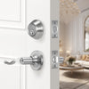 VEVOR Entry Door Locksets with Deadbolt, 5 Pack Satin Nickel Entry Lever and Single Cylinder Deadbolt, Keyed Alike Combo Pack, Fit for 1-3/8" to 1-3/4" Door Thickness, for Entrance and Front Door