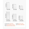 VEVOR Pillar Candles and Glass Vases Set 36 Pcs, Clear Cylinder Hurricane Candle Holders for Wedding Centerpieces, Tall Vase for Table Decor, Wedding Party, Thanksgiving, White (3.4" x 4.7",7.1",9.8")