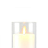 VEVOR Pillar Candles and Glass Vases Set 36 Pcs, Clear Cylinder Hurricane Candle Holders for Wedding Centerpieces, Tall Vase for Table Decor, Wedding Party, Thanksgiving, White (3.4" x 4.7",7.1",9.8")