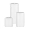 VEVOR Pillar Candles and Glass Vases Set 36 Pcs, Clear Cylinder Hurricane Candle Holders for Wedding Centerpieces, Tall Vase for Table Decor, Wedding Party, Thanksgiving, White (3.4" x 4.7",7.1",9.8")