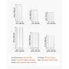 VEVOR Pillar Candles and Glass Vases Set 72 Pcs, Clear Cylinder Hurricane Candle Holders for Wedding Centerpieces, Tall Vase for Table Decor, Wedding Party, Thanksgiving,White (2.56" x 4.7",5.9",7.9")