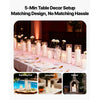 VEVOR Pillar Candles and Glass Vases Set 24 Pcs, Clear Cylinder Hurricane Candle Holders for Wedding Centerpieces, Tall Vase for Table Decor, Wedding Party, Thanksgiving,White (2.56" x 4.7",5.9",7.9")