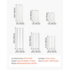 VEVOR Pillar Candles and Glass Vases Set 24 Pcs, Clear Cylinder Hurricane Candle Holders for Wedding Centerpieces, Tall Vase for Table Decor, Wedding Party, Thanksgiving,White (2.56" x 4.7",5.9",7.9")