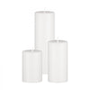 VEVOR Pillar Candles and Glass Vases Set 24 Pcs, Clear Cylinder Hurricane Candle Holders for Wedding Centerpieces, Tall Vase for Table Decor, Wedding Party, Thanksgiving,White (2.56" x 4.7",5.9",7.9")