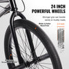 VEVOR BMX Bike, 24-Inch Wheel Freestyle Bike, BMX Race Bike with 4 Pegs, Beginner-Level BMX to Advanced Riders, BMX Bicycles for Teen Adult Men Women, Durable Hi-Ten Steel Frame, Easy to Assemble