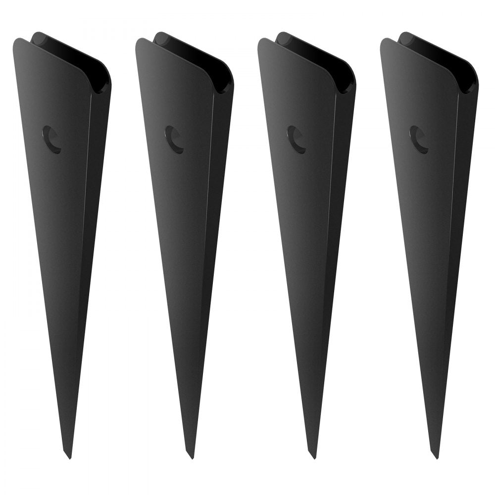 VEVOR Staircase Metal Balusters, 29.5'' x 1'' Flat Aluminum Alloy Decorative Banister Spindles, 51 Pack Deck Baluster with Screws, Classic Hollow Deck Railing Satin Black Powder Coated for Porch