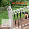 VEVOR Staircase Metal Balusters, 32.28" x 1" x 0.2" Flat Aluminum Alloy Decorative Banister Spindles, 51 Pack Deck Baluster with Screws, Classic Hollow Deck Railing Satin Black Powder Coated for Porch