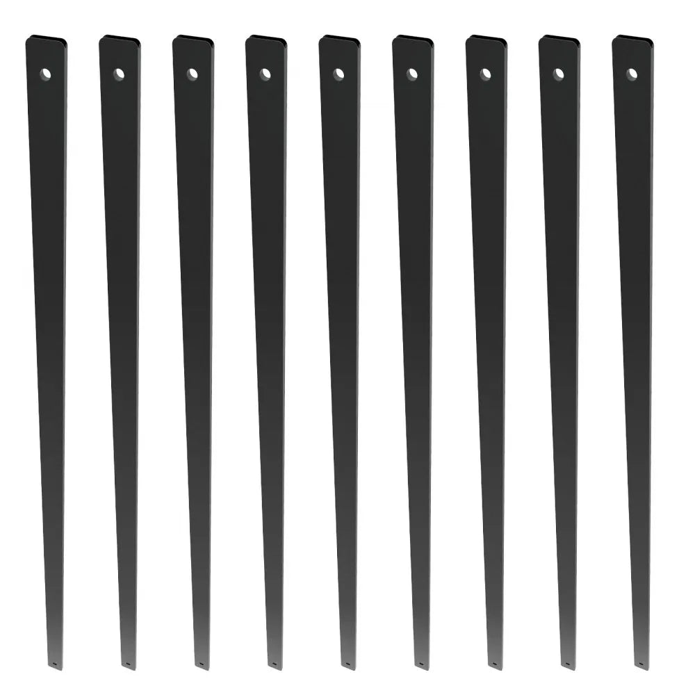 VEVOR Staircase Metal Balusters, 32.28" x 1" x 0.2" Flat Aluminum Alloy Decorative Banister Spindles, 51 Pack Deck Baluster with Screws, Classic Hollow Deck Railing Satin Black Powder Coated for Porch