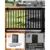 VEVOR 61 Pack Deck Balusters, 29.5 in Galvanized Steel Railing Spindles, Hollow Rectangle Metal Decking Stair Balusters with Pre-Drilled Hole, End Caps, Screws, for Deck, Porch & Stair Railing, Black